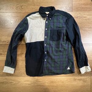 Brooks Brothers Red Fleece Mixed Print Button Down Shirt, Plaid, Men's Shirt, L